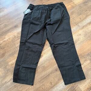 Woman Within  Black Denim Jeans 24W Petite Straight Leg NWT 100% Cotton